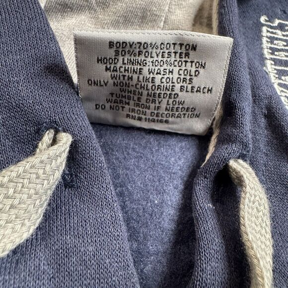 Xavier Musketeers Logo Hoodie Men’s XL Blue Stadium Athletics Sewn Letters  New - Picture 8 of 12